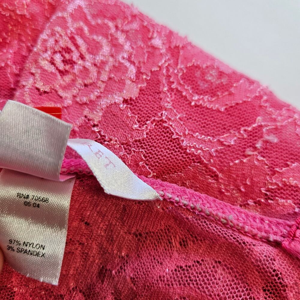Y2k Victoria's Secret Slip Dress Pink Lace Coquette - XS - Picture 4 of 6